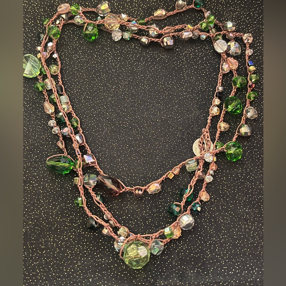 Long Handmade Beaded Necklace
